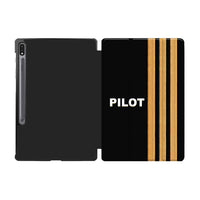 Thumbnail for Pilot & Epaulettes (3 Lines) Designed Samsung Tablet Cases