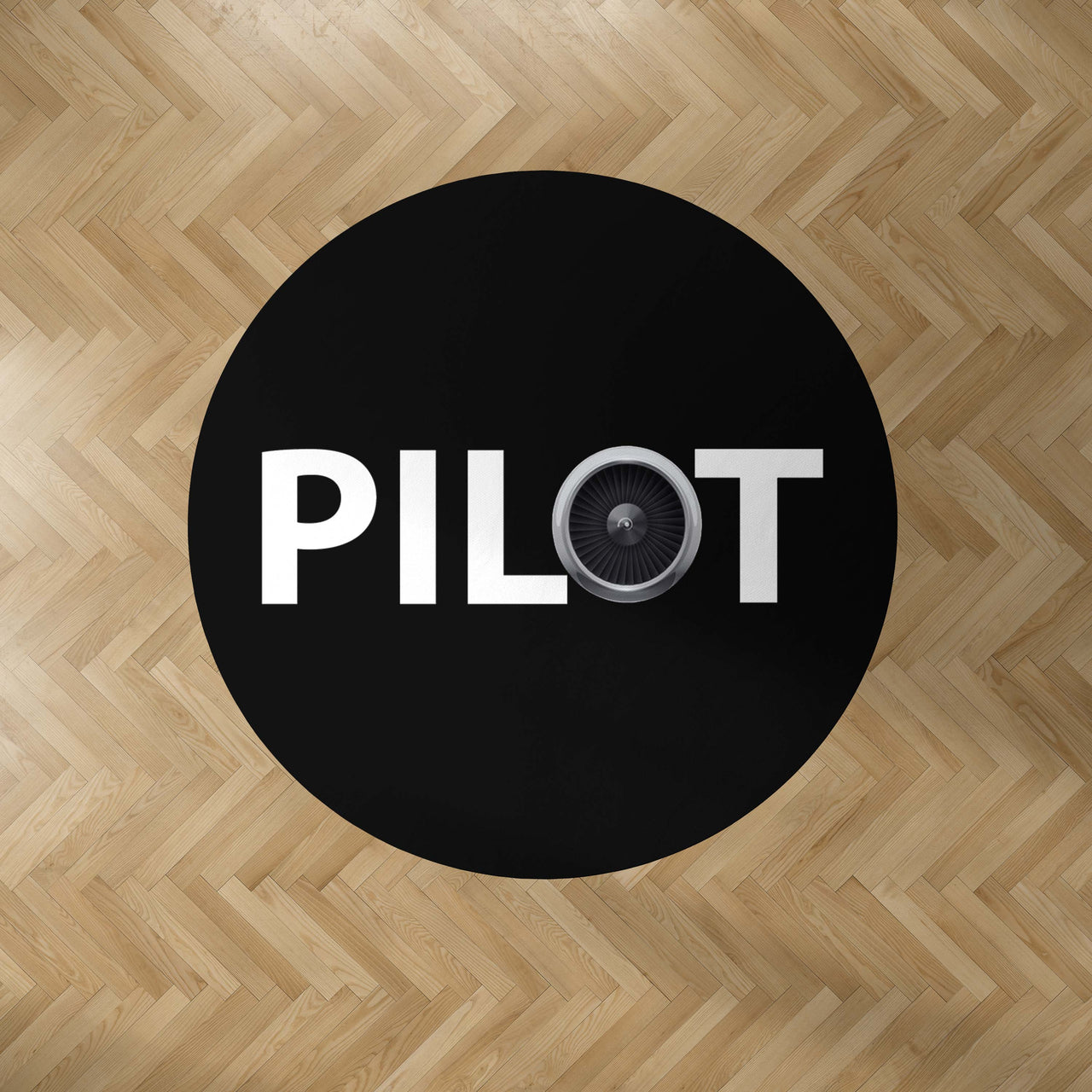 Pilot & Jet Engine Designed Carpet & Floor Mats (Round)