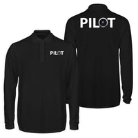 Thumbnail for Pilot & Jet Engine Designed Long Sleeve Polo T-Shirts (Double-Side)