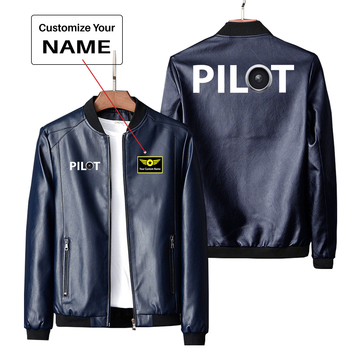 Pilot & Jet Engine Designed PU Leather Jackets