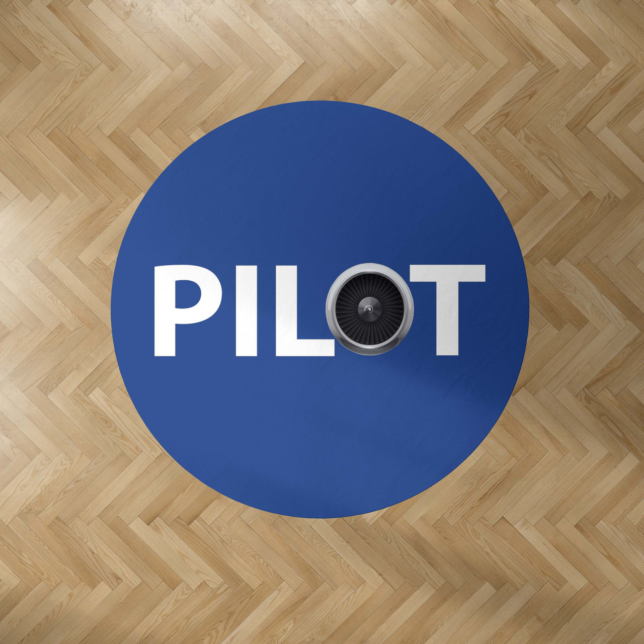Pilot & Jet Engine Designed Carpet & Floor Mats (Round)