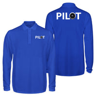 Thumbnail for Pilot & Jet Engine Designed Long Sleeve Polo T-Shirts (Double-Side)
