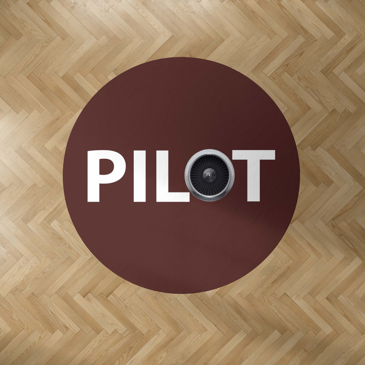Pilot & Jet Engine Designed Carpet & Floor Mats (Round)