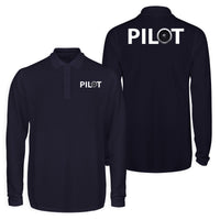 Thumbnail for Pilot & Jet Engine Designed Long Sleeve Polo T-Shirts (Double-Side)