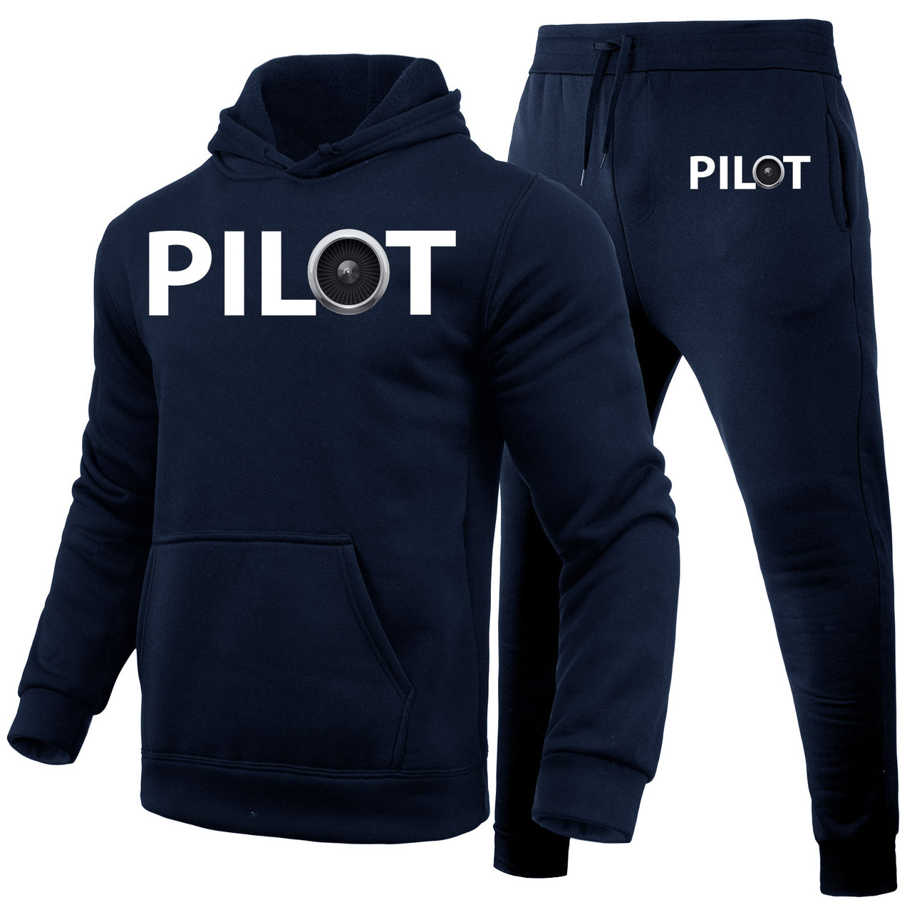 Pilot & Jet Engine Designed Hoodies & Sweatpants Set
