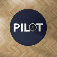 Thumbnail for Pilot & Jet Engine Designed Carpet & Floor Mats (Round)