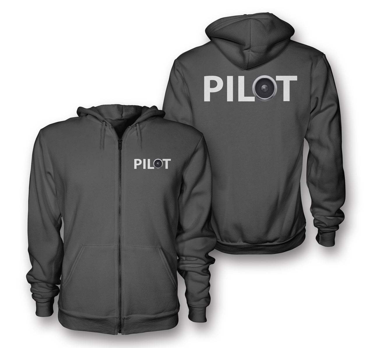 Pilot & Jet Engine Designed Zipped Hoodies