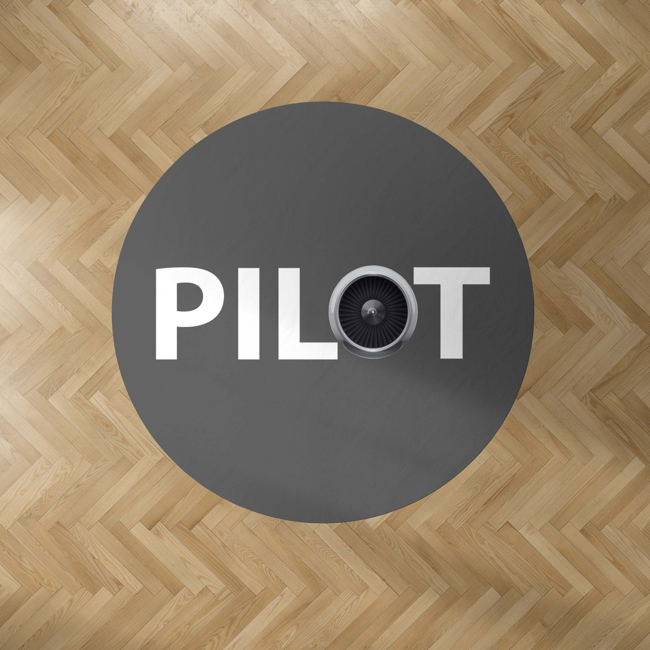 Pilot & Jet Engine Designed Carpet & Floor Mats (Round)