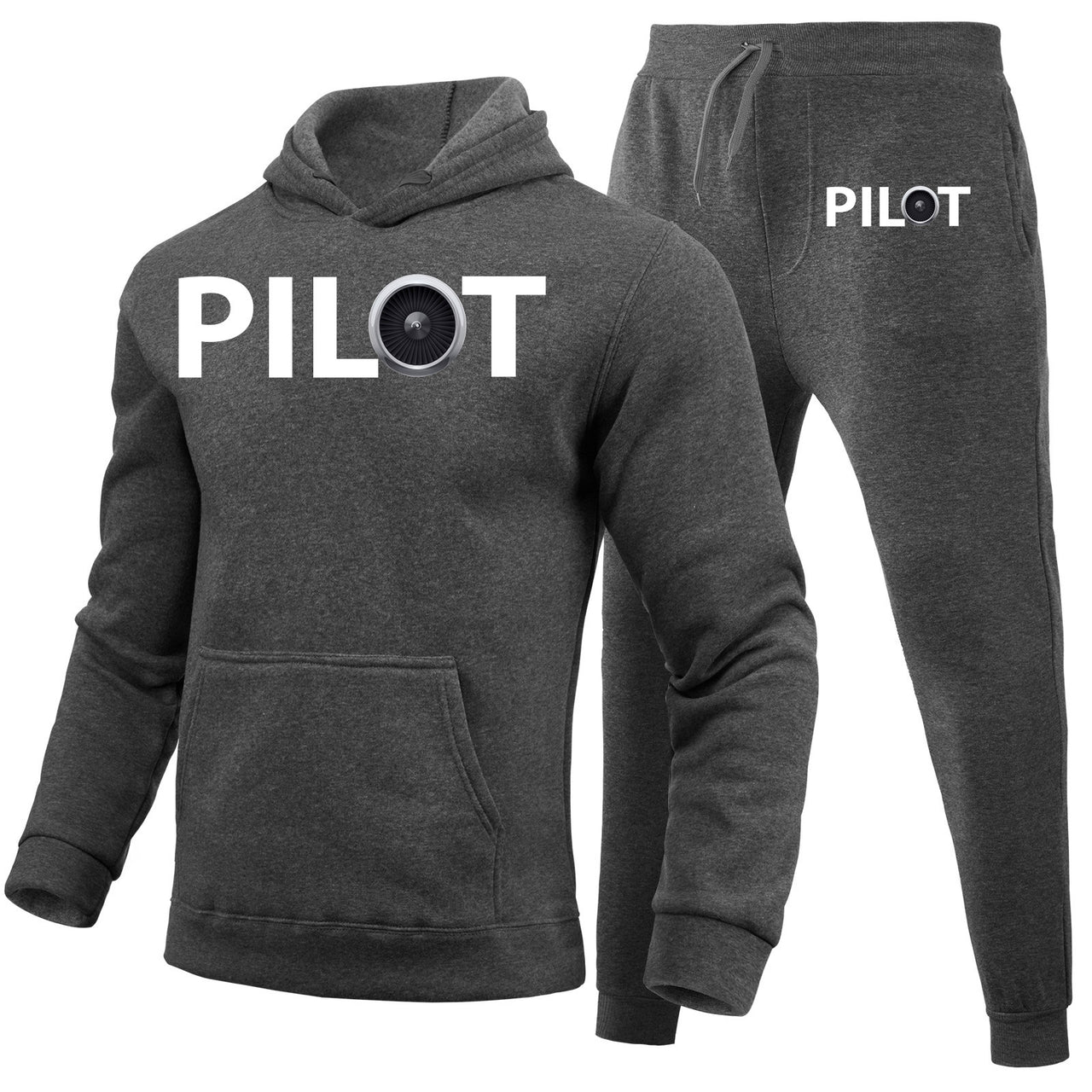 Pilot & Jet Engine Designed Hoodies & Sweatpants Set