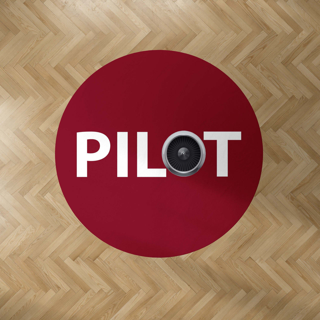 Pilot & Jet Engine Designed Carpet & Floor Mats (Round)