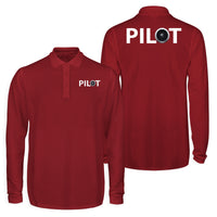 Thumbnail for Pilot & Jet Engine Designed Long Sleeve Polo T-Shirts (Double-Side)
