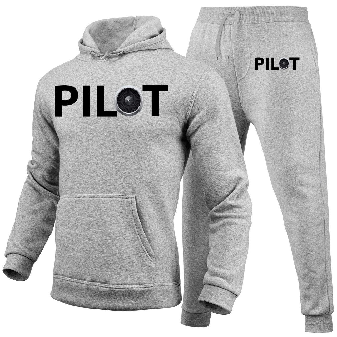 Pilot & Jet Engine Designed Hoodies & Sweatpants Set