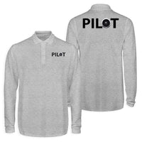 Thumbnail for Pilot & Jet Engine Designed Long Sleeve Polo T-Shirts (Double-Side)