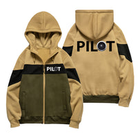 Thumbnail for Pilot & Jet Engine Designed Colourful Zipped Hoodies