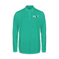 Thumbnail for Pilot & Jet Engine Designed Long Sleeve Polo T-Shirts