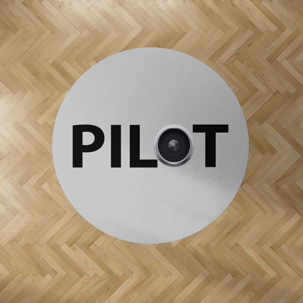 Pilot & Jet Engine Designed Carpet & Floor Mats (Round)