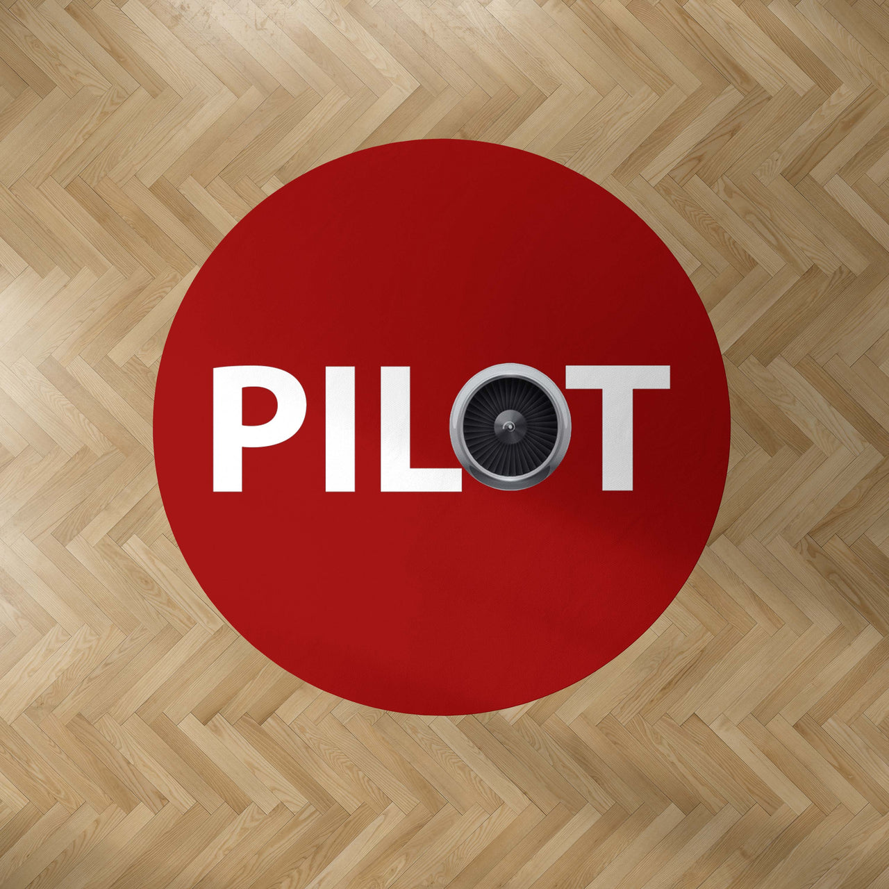 Pilot & Jet Engine Designed Carpet & Floor Mats (Round)