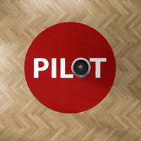 Thumbnail for Pilot & Jet Engine Designed Carpet & Floor Mats (Round)