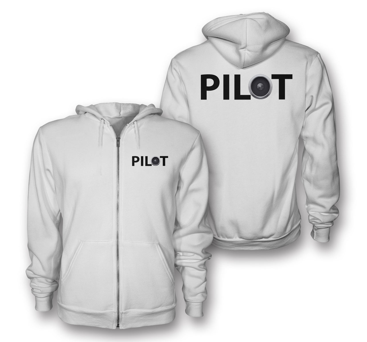 Pilot & Jet Engine Designed Zipped Hoodies