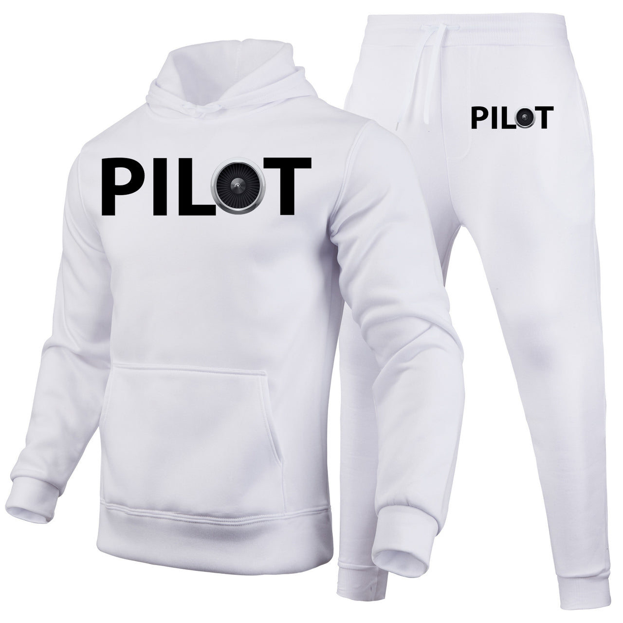 Pilot & Jet Engine Designed Hoodies & Sweatpants Set