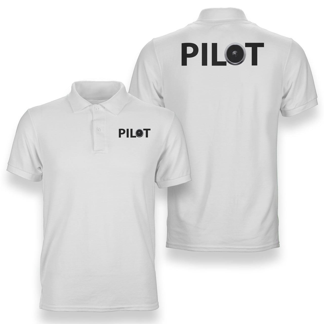 Pilot & Jet Engine Designed Double Side Polo T-Shirts
