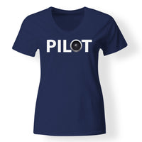 Thumbnail for Pilot & Jet Engine Designed V-Neck T-Shirts