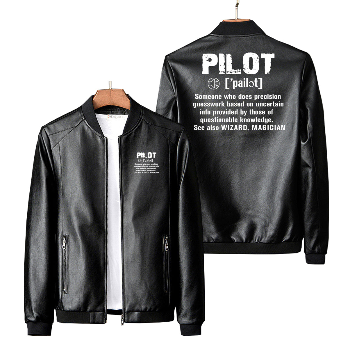 Pilot [Noun] Designed PU Leather Jackets