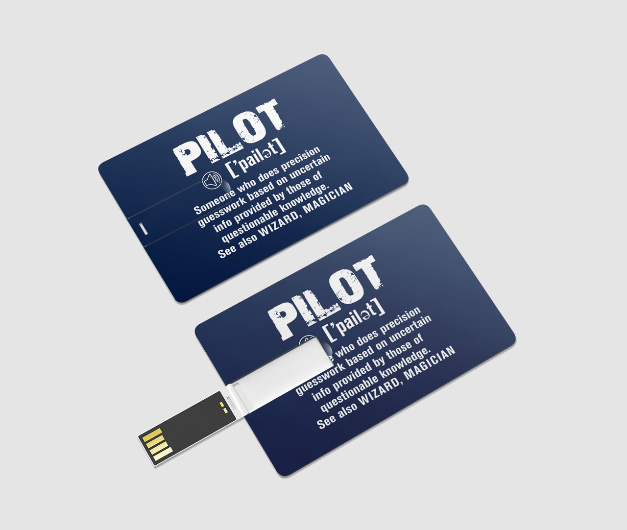 Pilot [Noun] Designed USB Cards