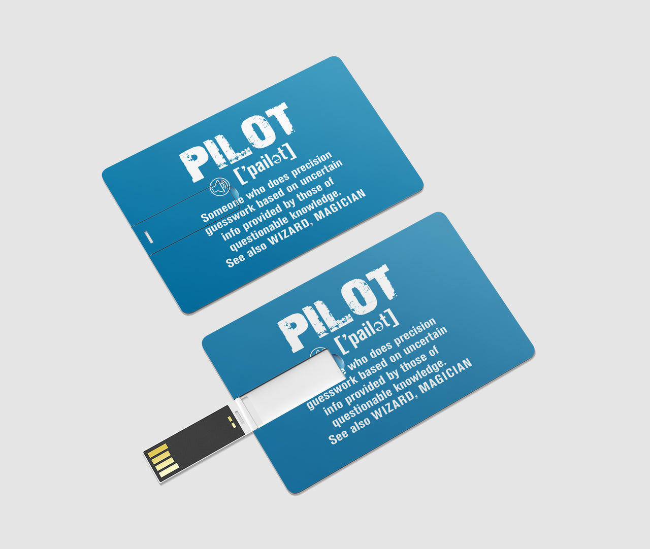 Pilot [Noun] Designed USB Cards