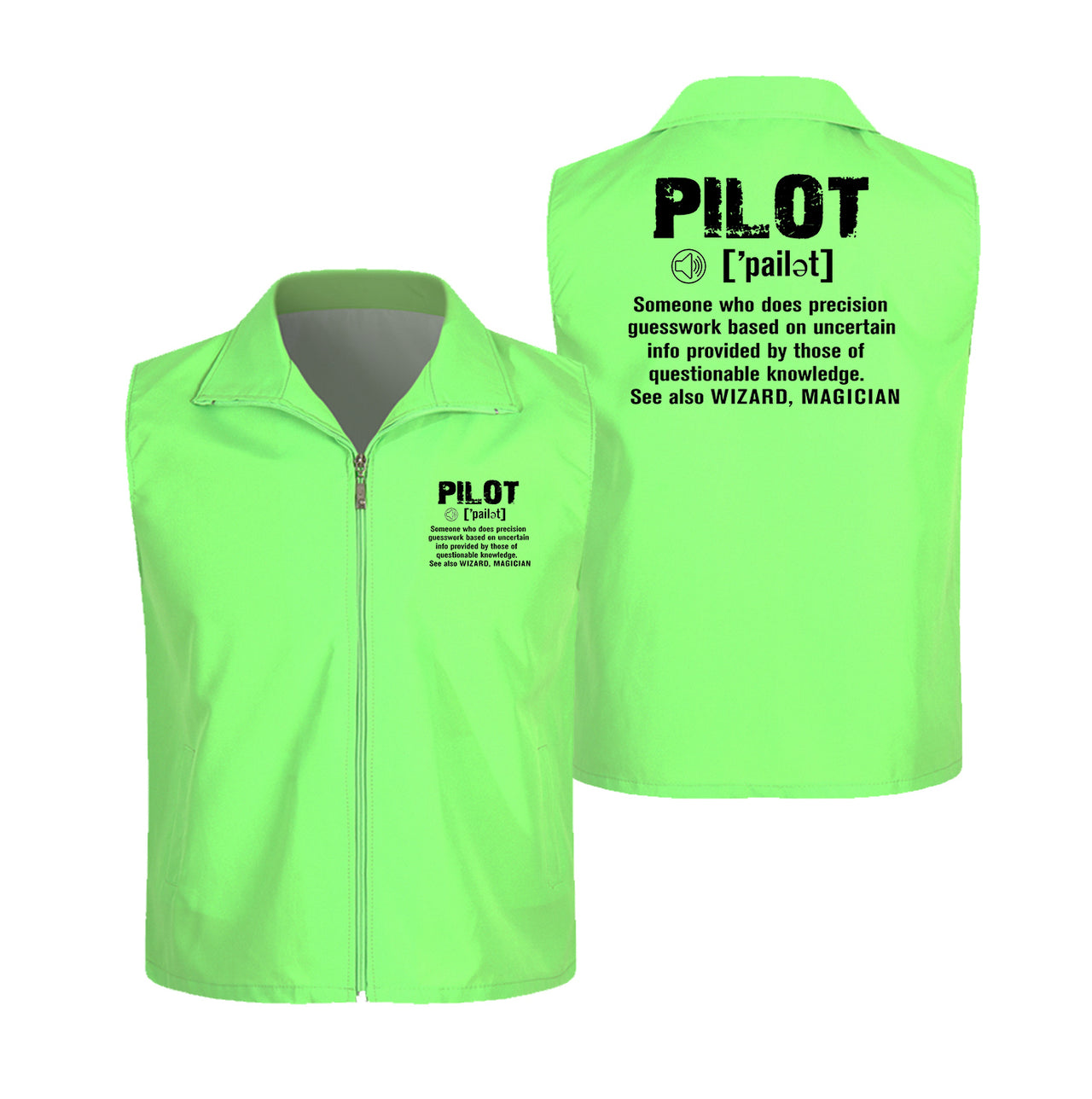 Pilot [Noun] Designed Thin Style Vests