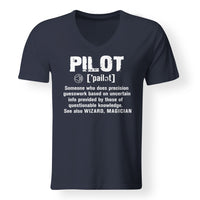 Thumbnail for Pilot [Noun] Designed V-Neck T-Shirts