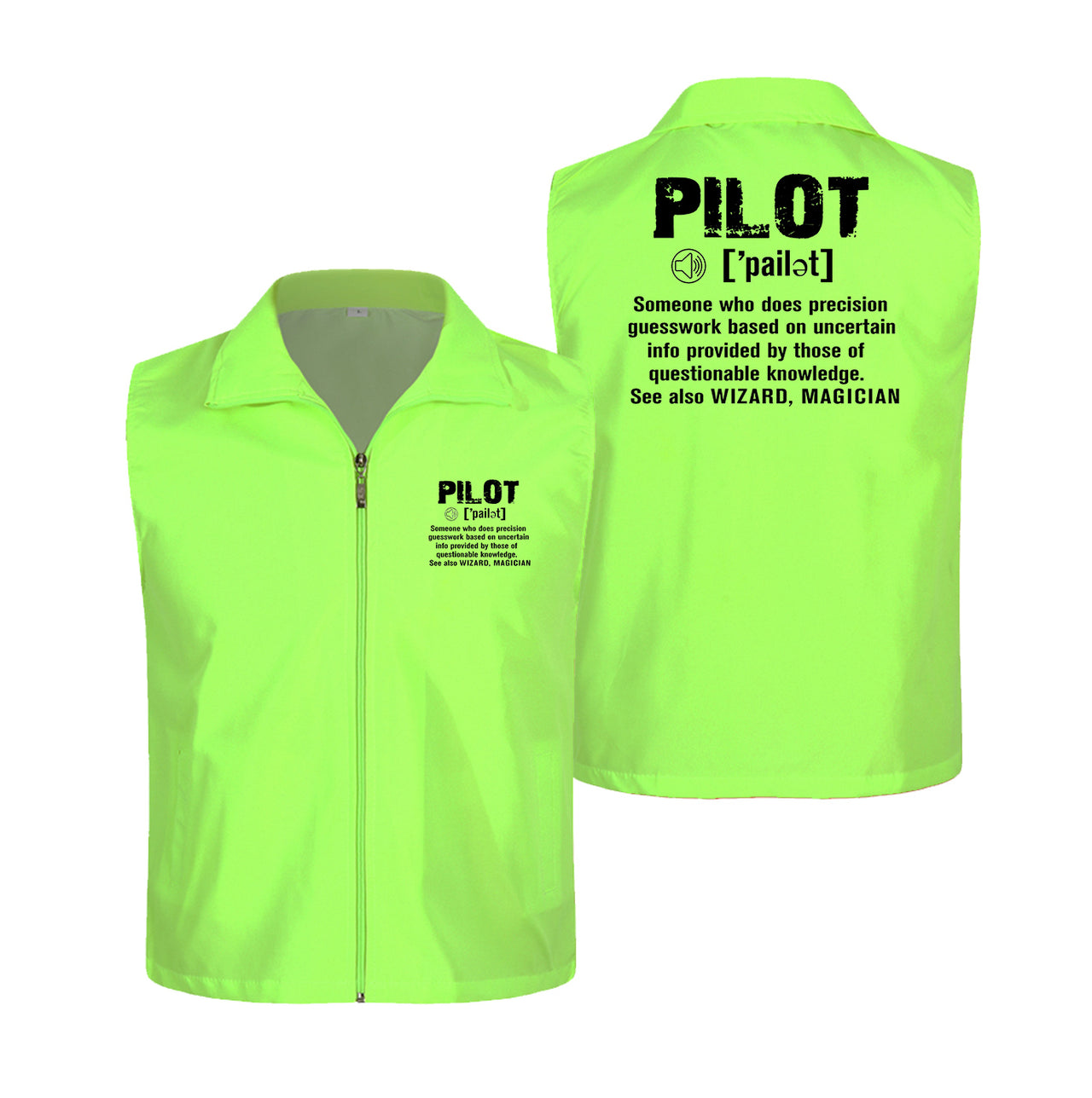 Pilot [Noun] Designed Thin Style Vests
