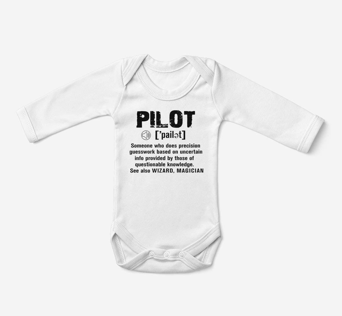 Pilot [Noun] Designed Baby Bodysuits