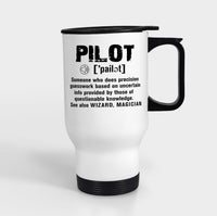 Thumbnail for Pilot [Noun] Designed Travel Mugs (With Holder)