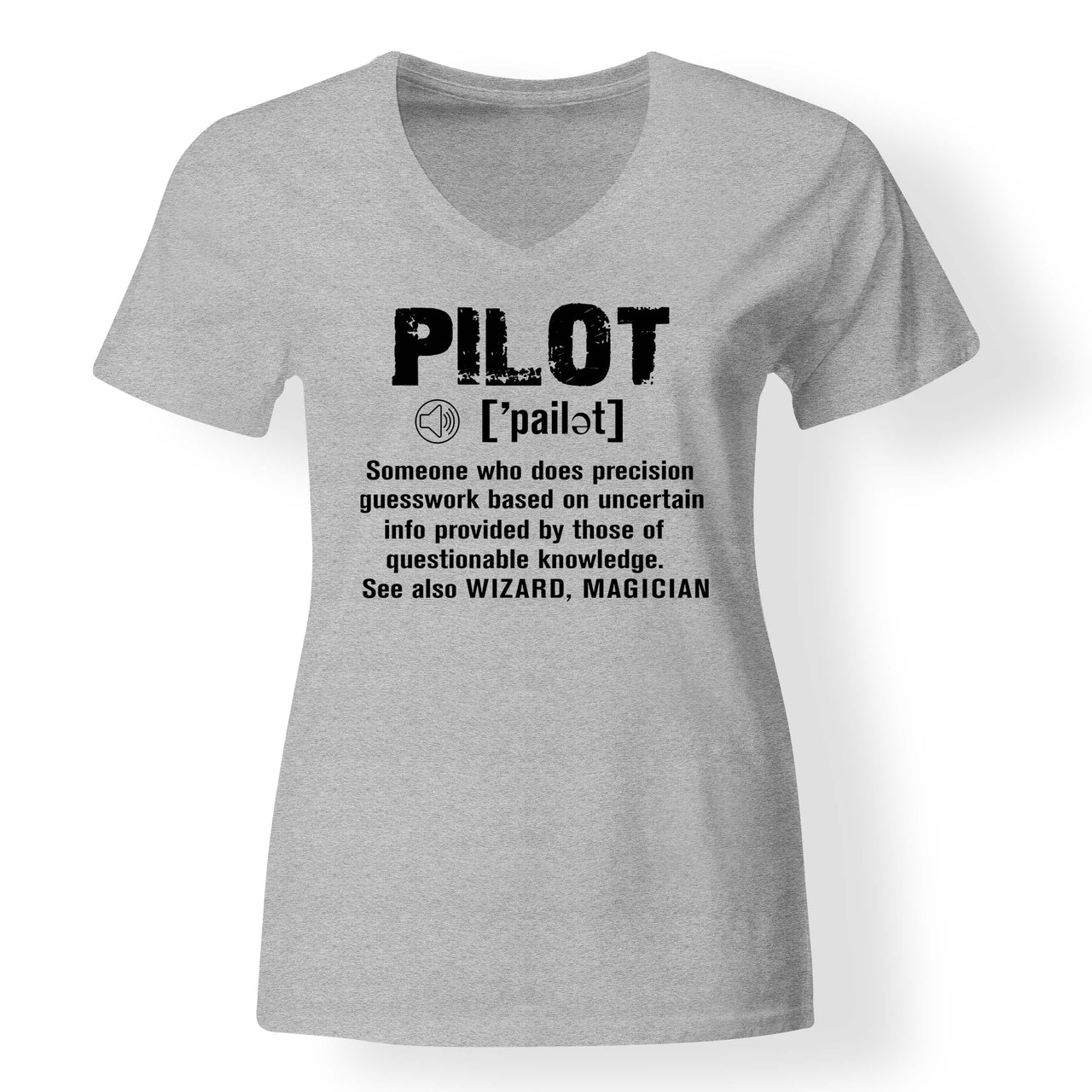 Pilot [Noun] Designed V-Neck T-Shirts
