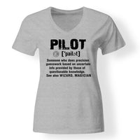 Thumbnail for Pilot [Noun] Designed V-Neck T-Shirts