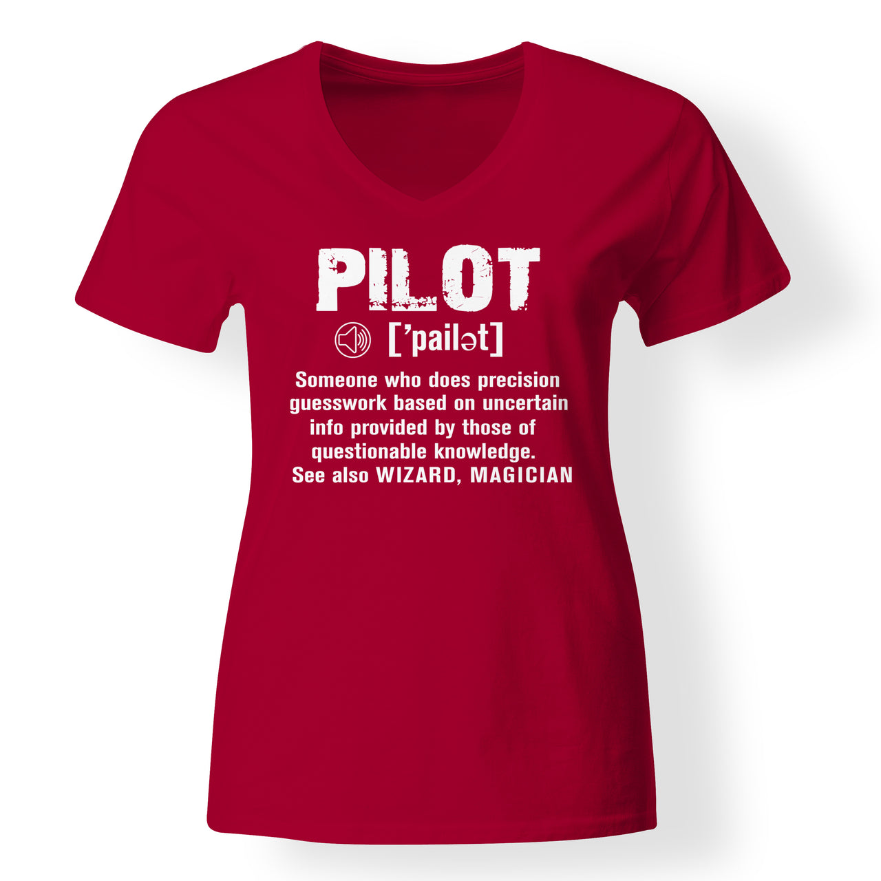 Pilot [Noun] Designed V-Neck T-Shirts