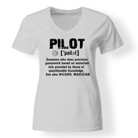 Thumbnail for Pilot [Noun] Designed V-Neck T-Shirts