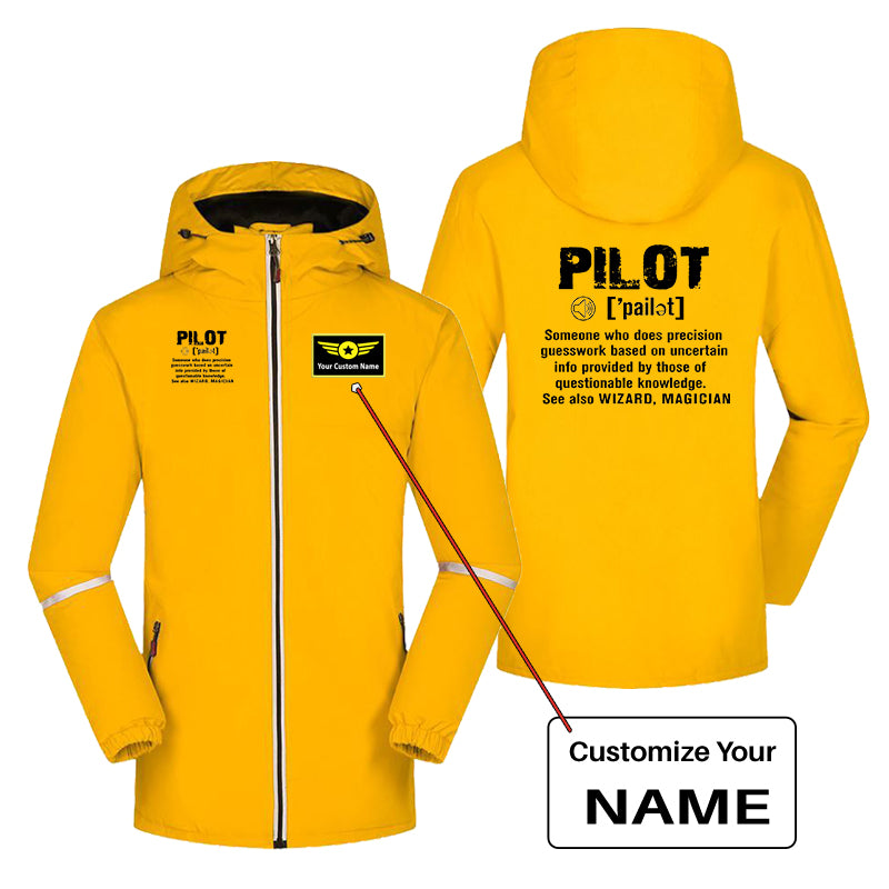 Pilot [Noun] Designed Rain Coats & Jackets