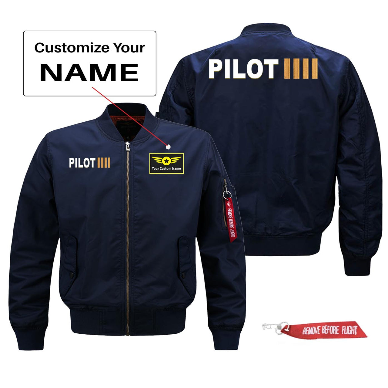 Pilot & Original Epaulettes (4 Lines) Designed Pilot Jackets (Customizable)