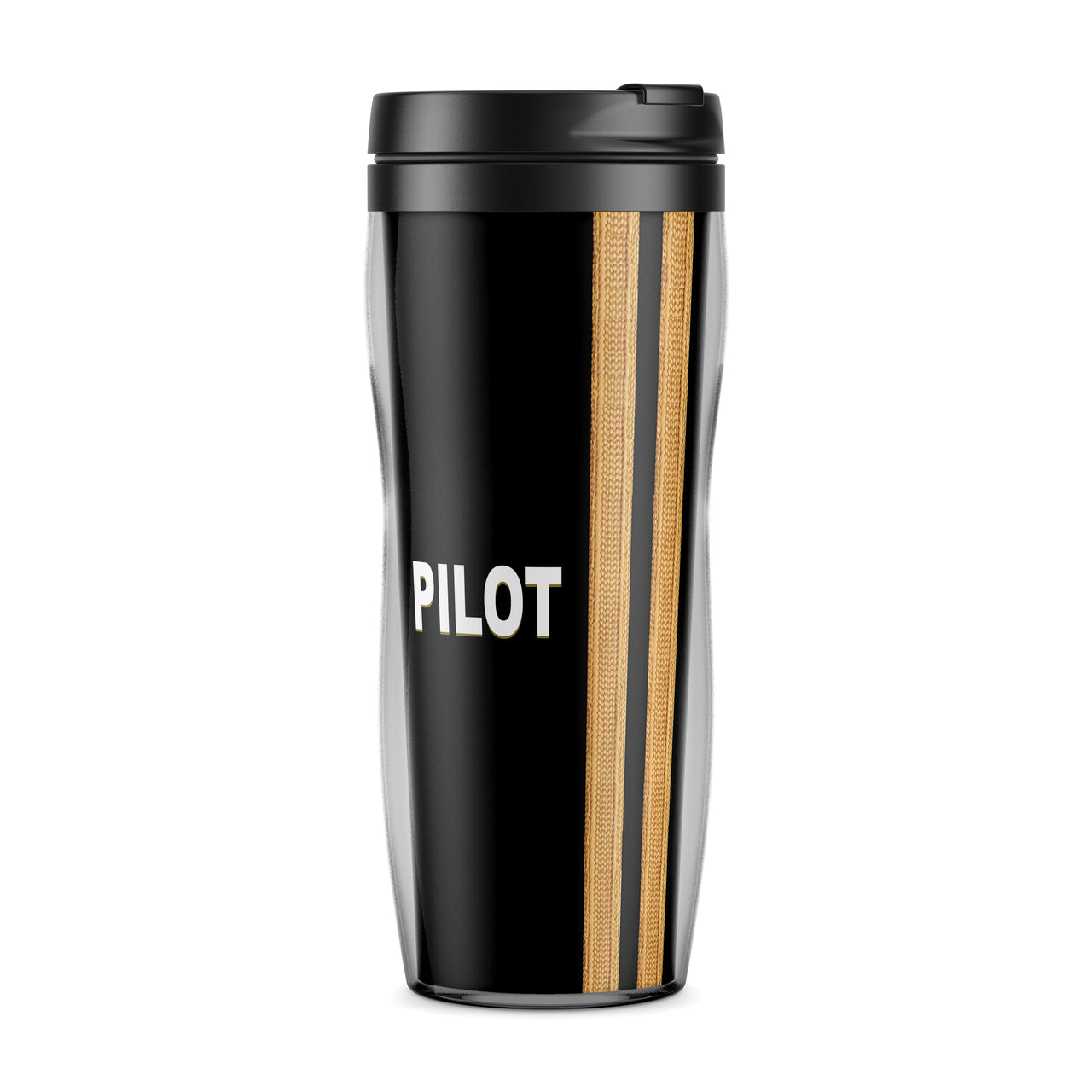 PILOT & Epaulettes (4,3,2 Lines) Designed Plastic Travel Mugs