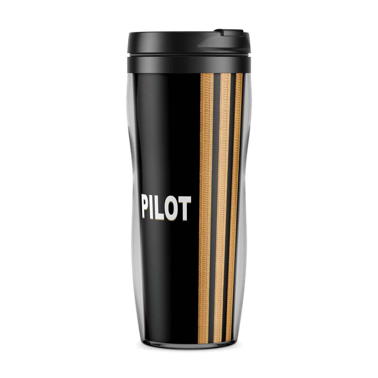 PILOT & Special Golden Epaulettes (4,3,2 Lines) Designed Travel Mugs