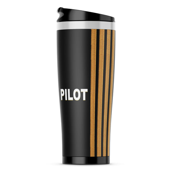 PILOT & Epaulettes (4,3,2 Lines) Designed Stainless Steel Travel Mugs