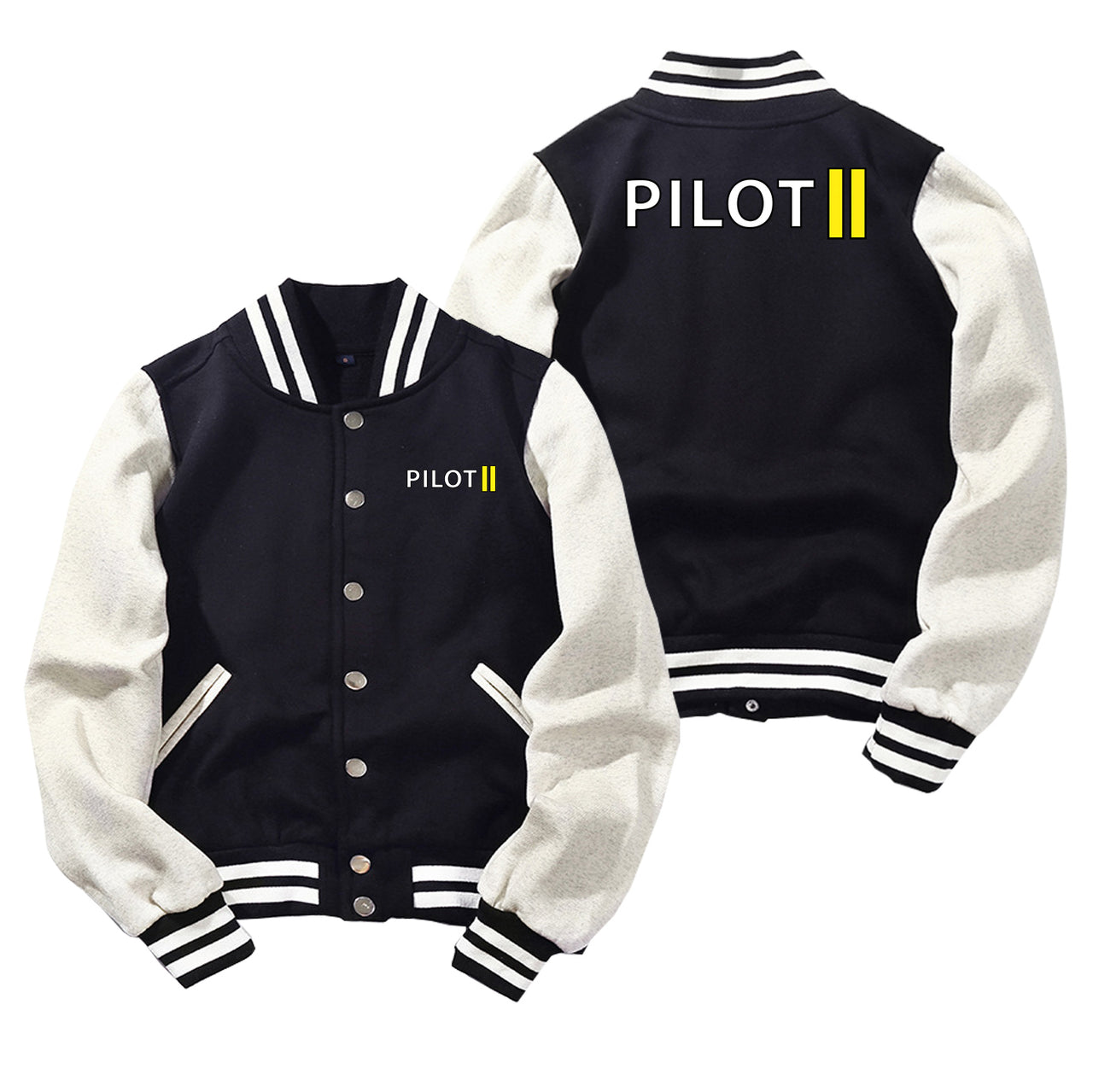 Pilot & Stripes (2 Lines) Designed Baseball Style Jackets