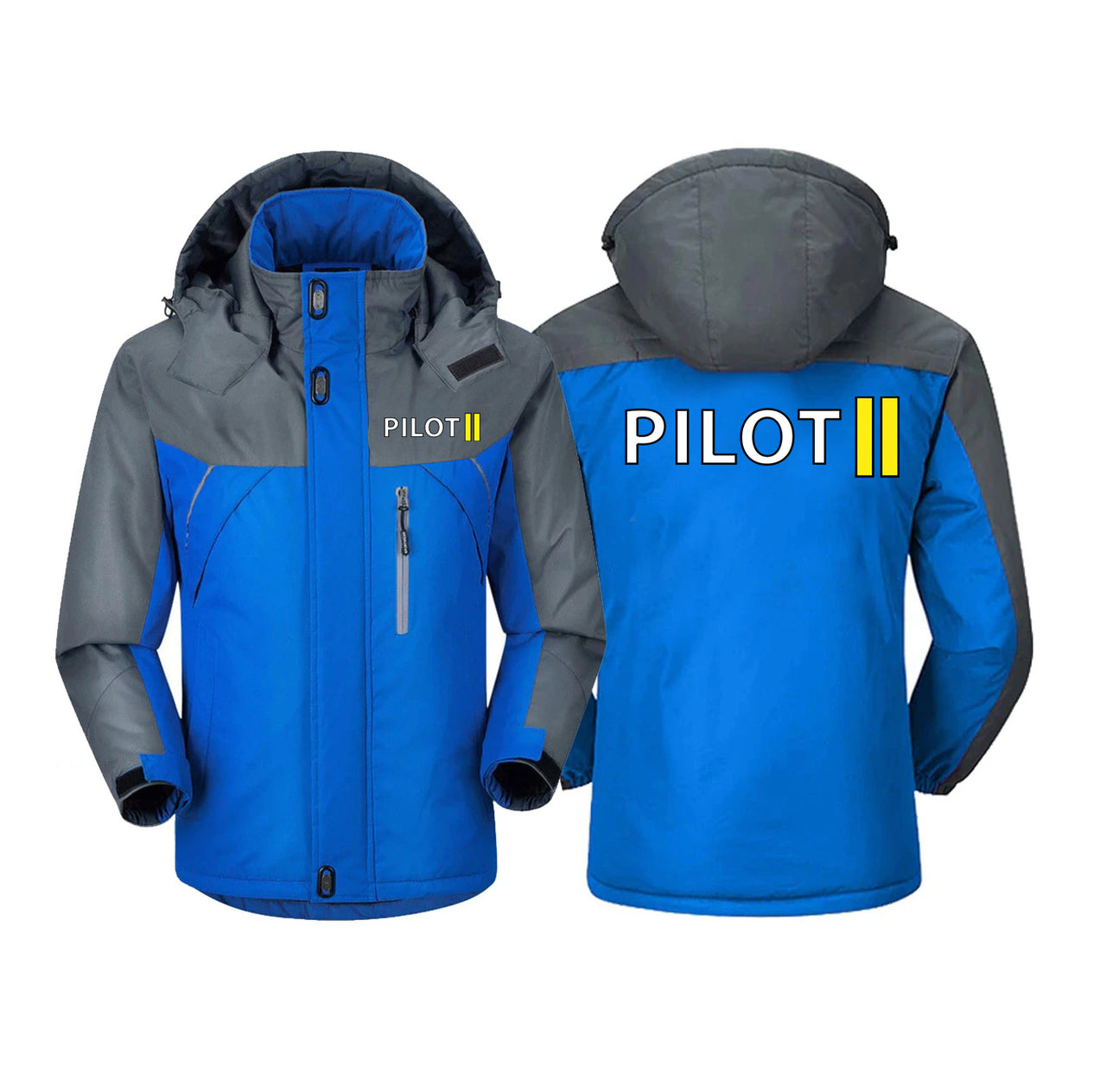 Pilot & Stripes (2 Lines) Designed Thick Winter Jackets