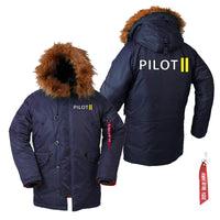 Thumbnail for Pilot & Stripes (2 Lines) Designed Parka Bomber Jackets