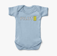 Thumbnail for Pilot & Stripes (2 Lines) Designed Baby Bodysuits