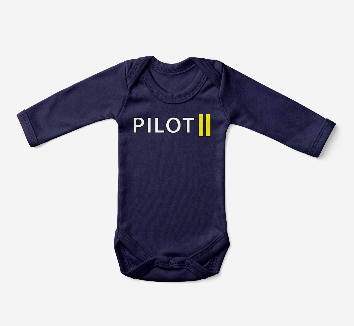 Pilot & Stripes (2 Lines) Designed Baby Bodysuits