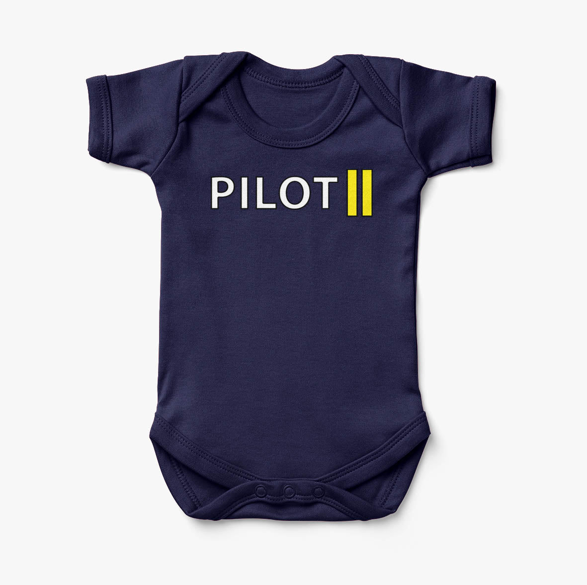 Pilot & Stripes (2 Lines) Designed Baby Bodysuits