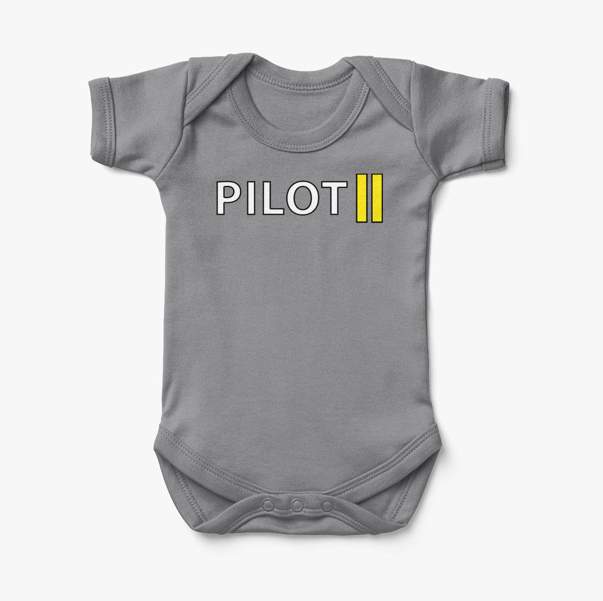 Pilot & Stripes (2 Lines) Designed Baby Bodysuits